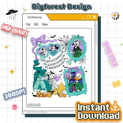 Disney Mickey & Friends Haunted Mansion Coquette Bows PNG – Stretching Room, Foolish Mortals, Disneyland Halloween 2025