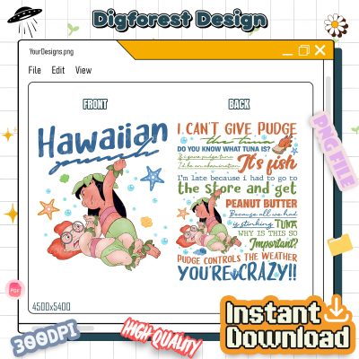 Disney Lilo and Stitch Hawaiian Punch PNG – Stitch Movie Clipart, Family Matching Vacation Design, Magic Kingdom PNG