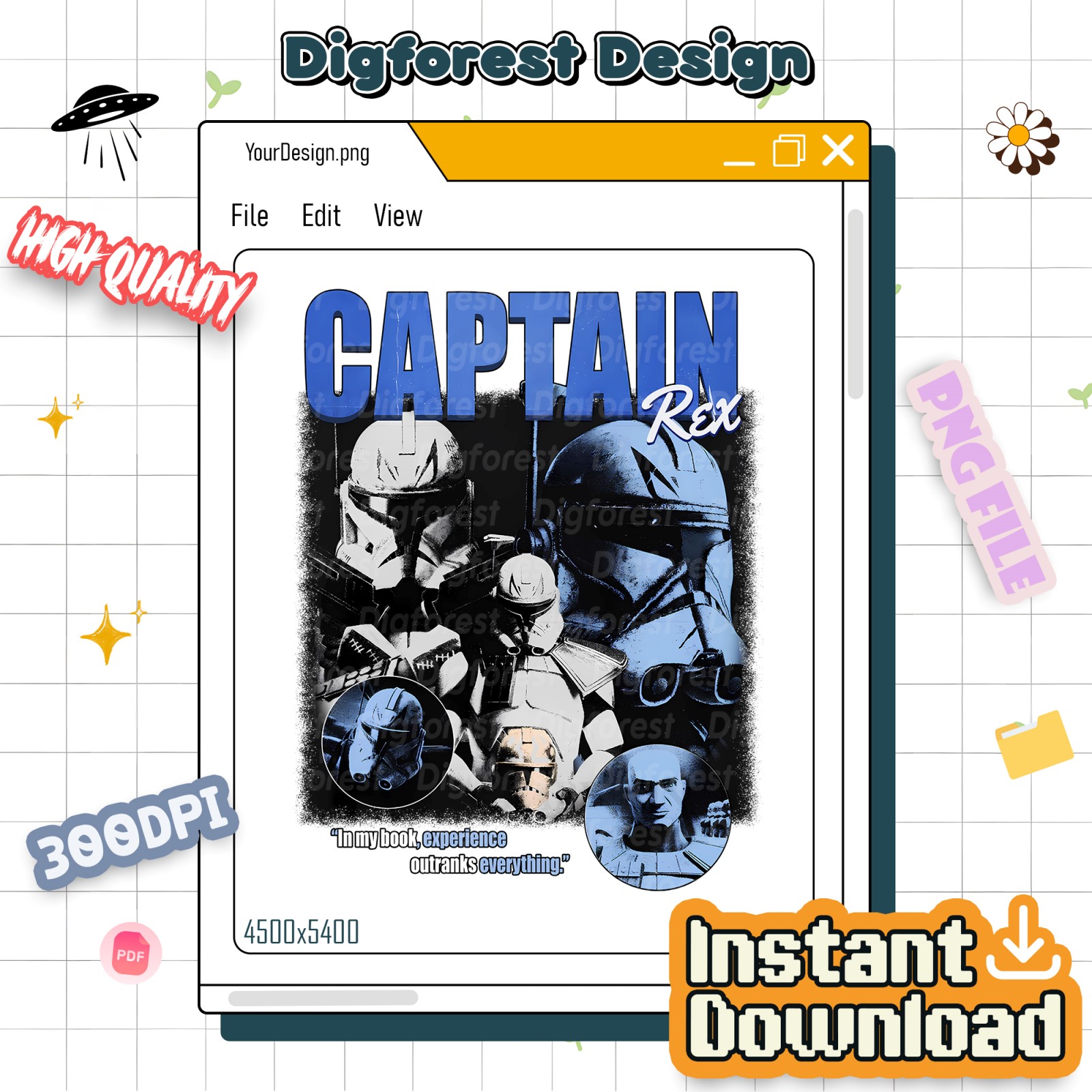 Vintage Captain Rex Png, Star Wars Clone Wars Tee, Clone Trooper Shirt, Captain Rex 501st Star Wars Shirt, The Clone Wars Graphic Tee