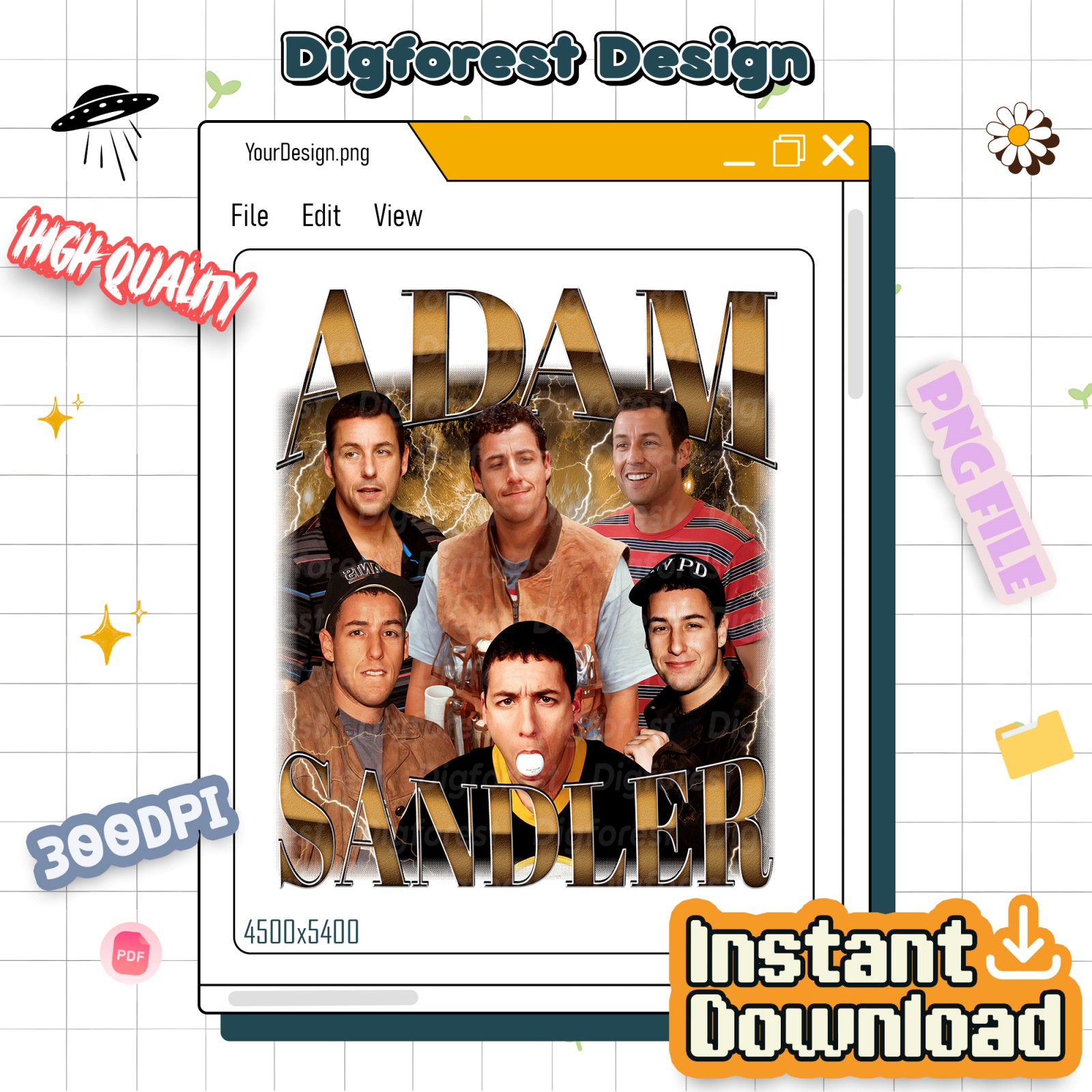 Limited Adam Sandler Vintage Png, Retro Adam Sandler Shirt, Gift for Women and Men Unisex T-Shirt A35