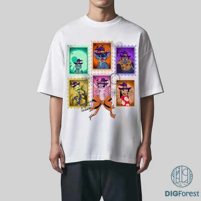 Disneyland Lilo & Stitch Halloween Stamp PNG – Coquette Bows, Trick or Treat Disneyland Halloween Design