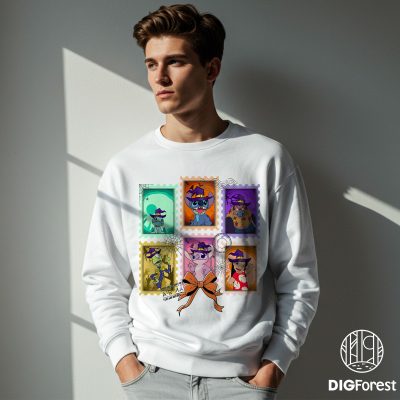 Disneyland Lilo & Stitch Halloween Stamp PNG – Coquette Bows, Trick or Treat Disneyland Halloween Design