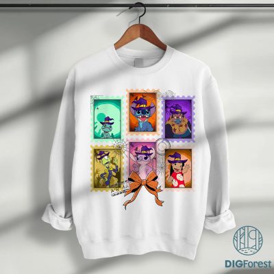 Disneyland Lilo & Stitch Halloween Stamp PNG – Coquette Bows, Trick or Treat Disneyland Halloween Design