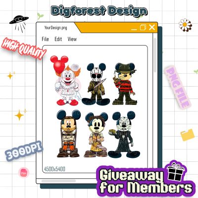 Disney Mickey Horror Halloween Shirt – Michael Myers, Jason, Freddy Krueger, Horror Movie Characters Tee, Spooky Gift