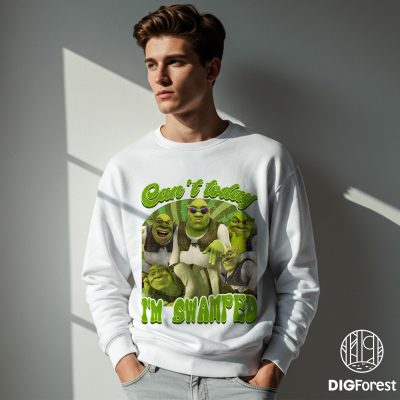 Can't Today I'm Swamped PNG – Funny Shrek Meme PNG, Shrek Face PNG, Fiona and Shrek PNG