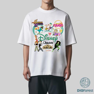 Disney Channel Cartoon Characters Shirt – Hannah Montana Lizzie McGuire Phineas Ferb Tee | Disneyland Trip Gift