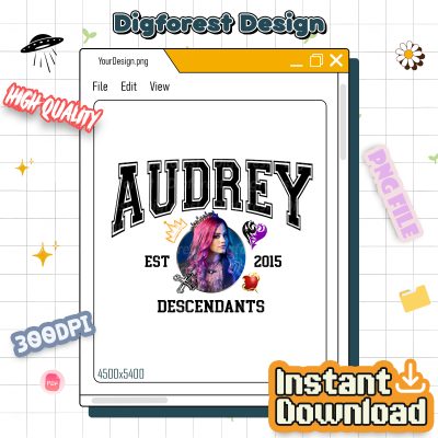 Disneyland Descendants Movie Characters – Family Matching PNG, Disneyland Vacation PNG, The Rise of Red PNG