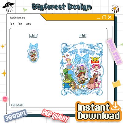 Disneyland Toy Story Coquette Bows PNG – Woody Jessie Buzz Alien Rex PNG, Pixar Toy Story PNG