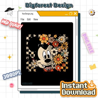 Retro Mickey Halloween PNG – Floral Coquette Horror Movie PNG, Mickey and Friends Halloween Character Design