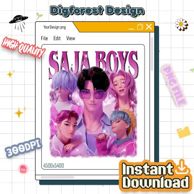 Kpop Demon Hunters Png – Saja Hunters Movie Png, Demon Hunters Merch, Kpop Huntrix Pin Png, Saja Boys Fan Gifts