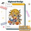 Retro Winnie The Pooh Halloween PNG, Pooh Halloween Family PNG, Pooh And Friends Halloween PNG