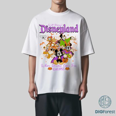 Vintage Disneyland Mickey and Friends Halloween PNG – Walt Disney Halloween PNG, Mickey's Not So Scary PNG