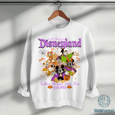 Vintage Disneyland Mickey and Friends Halloween PNG – Walt Disney Halloween PNG, Mickey's Not So Scary PNG