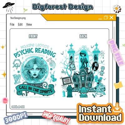 Disney Halloween Madame Leota Haunted Mansion – Psychic Readings PNG, Foolish Mortals PNG, Disneyland Trip PNG
