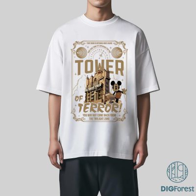 Vintage 90s The Twilight Zone Tower of Terror PNG – Hollywood Tower Hotel Ride, Disney Design