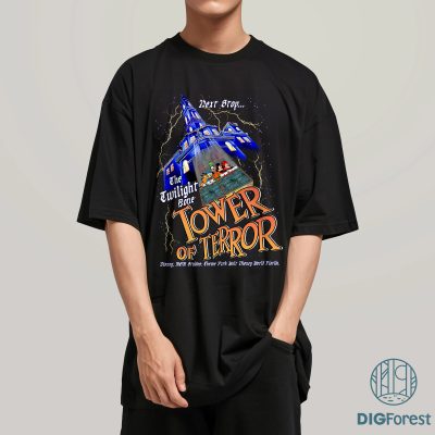 Vintage Retro Disney Tower Of Terror PNG – Mickey & Friends Twilight Zone, Disney Rides, Hollywood Studios Design