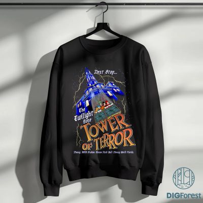 Vintage Retro Disney Tower Of Terror PNG – Mickey & Friends Twilight Zone, Disney Rides, Hollywood Studios Design