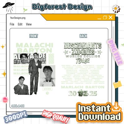 Disney Malachi Barton PNG – Descendants Tour, The Rise Of Red, Summer Music Festival 2025 Design