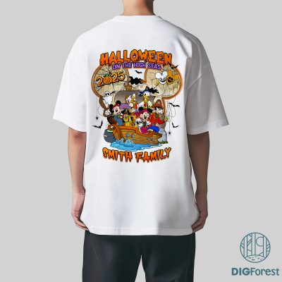 Disneyland Mickey Halloween On The High Seas 2025 PNG – Mickey And Friends, Halloween Cruise, Family Cruise Matching