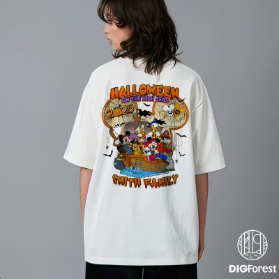 Disneyland Daisy Halloween On The High Seas 2025 PNG – Mickey And Friends, Halloween Cruise, Family Cruise Matching