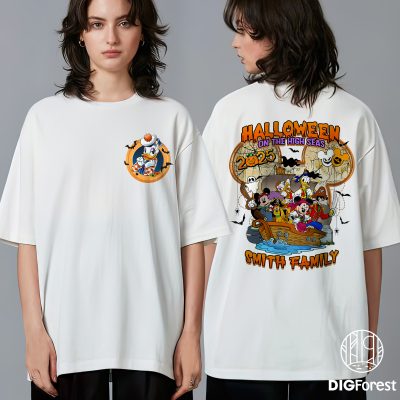 Disneyland Daisy Halloween On The High Seas 2025 PNG – Mickey And Friends, Halloween Cruise, Family Cruise Matching