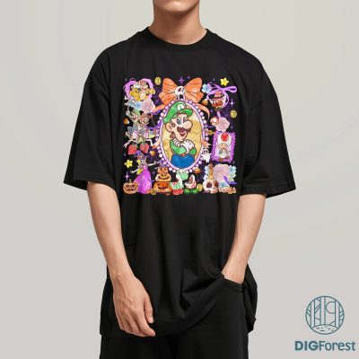 Coquette Bow Luigi Halloween PNG – Disneyland Halloween PNG, Magic Mirror Ribbon Coquette PNG, Spooky Season PNG