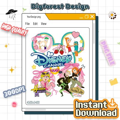 Disneyland Channel Movies PNG – Lizzie McGuire PNG, High School Musical PNG, Hannah Montana PNG, Phineas Ferb PNG