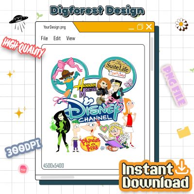 Disneyland Channel Movies PNG – Lizzie McGuire PNG, High School Musical PNG, Hannah Montana PNG, Phineas Ferb PNG