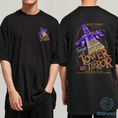 Vintage Retro Disney Tower Of Terror PNG – Mickey & Friends Twilight Zone PNG, Disney Rides PNG, Hollywood Studios