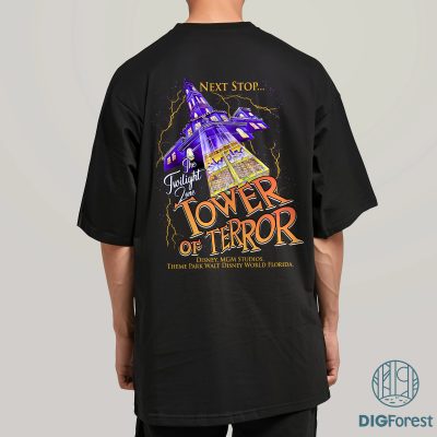 Vintage Retro Disney Tower Of Terror PNG – Mickey & Friends Twilight Zone PNG, Disney Rides PNG, Hollywood Studios