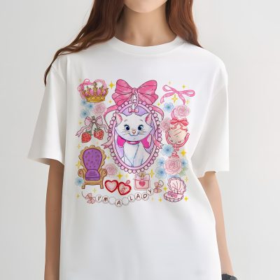 Coquette Bows Watercolor Disneyland Marie Cat I'm A Lady PNG – The Aristocats PNG, Disneyland Girl Trip PNG, Cat Lover Gift PNG