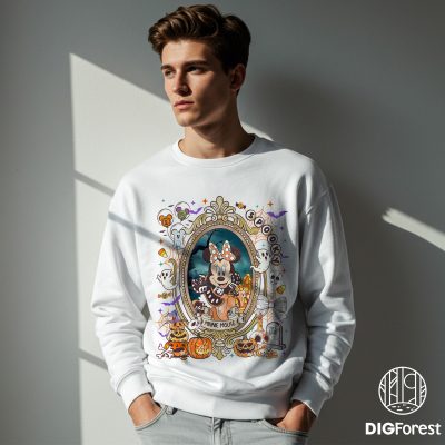 Retro Spooky Mickey & Friends Skeleton Halloween PNG – Minnie Skeleton Coquette PNG, Disney Trip Halloween 2025