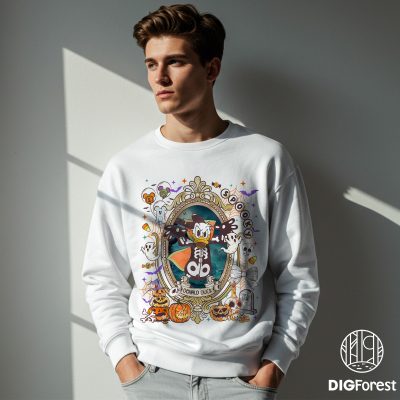 Retro Spooky Mickey & Friends Skeleton Halloween PNG – Donald Skeleton Coquette PNG, Disney Trip Halloween 2025