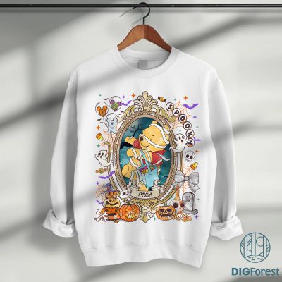 Retro Spooky Winnie The Pooh Skeleton Halloween PNG – Pooh Skeleton Coquette PNG, Disney Trip Halloween 2025