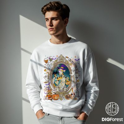 Retro Spooky Winnie The Pooh Skeleton Halloween PNG – Tigger Skeleton Coquette PNG, Disney Trip Halloween 2025