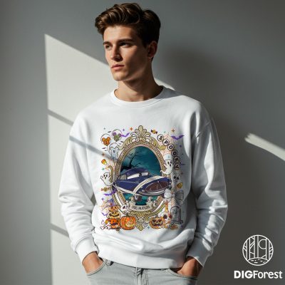 Doc Hudson Retro Spooky Pixar Cars PNG – Lightning McQueen Skeleton, Disney Trip Halloween 2025 Party Design