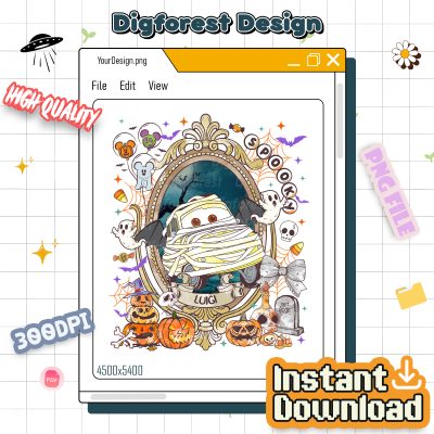Luigi Retro Spooky Pixar Cars PNG – Lightning McQueen Skeleton, Disney Trip Halloween 2025 Party Design