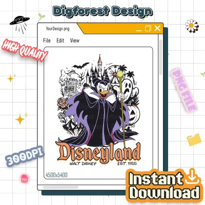 Daisy Duck Retro Mickey And Friends Halloween PNG – Walt Disneyland, Mickey’s Not So Scary, Halloween Party Design