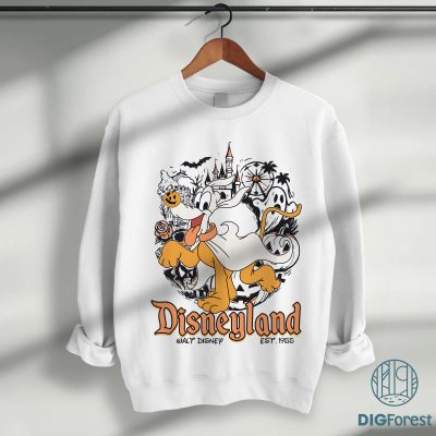 Pluto Retro Mickey And Friends Halloween PNG – Walt Disneyland, Mickey’s Not So Scary, Halloween Party Design