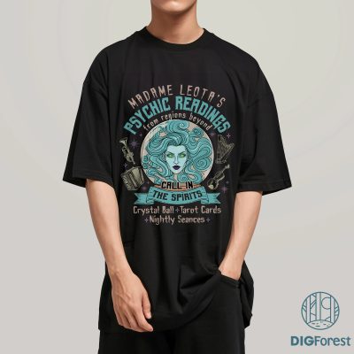 Retro Disneyland Halloween PNG – Madame Leota Haunted Mansion PNG, Psychic Readings PNG, Halloween Trip PNG