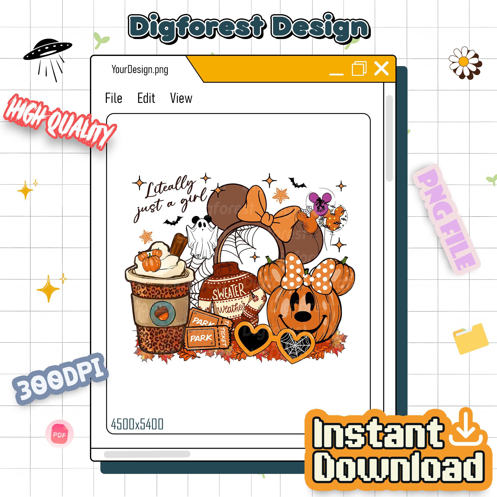 Disney Minnie Halloween PNG – Literally Just A Girl PNG, Girly Halloween PNG, Pumpkin Spice Latte PNG, Disneyland Gift Disney Minnie Halloween PNG – Literally Just A Girl PNG, Girly Halloween PNG, Pumpkin Spice Latte PNG, Disneyland Gift