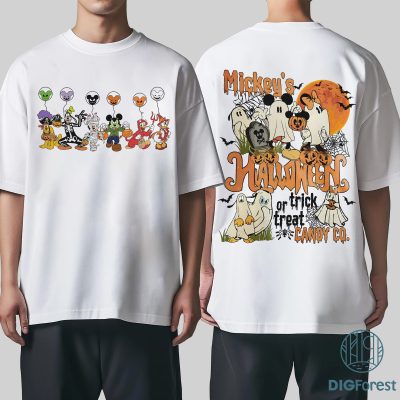 Retro Disneyland Halloween PNG – Disneyworld Mickey and Friends Halloween PNG, Spooky Season PNG