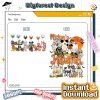 Retro Disneyland Halloween PNG – Disneyworld Mickey and Friends Halloween PNG, Spooky Season PNG