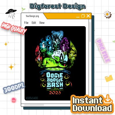 Villains Oogie Boogie Bash PNG – Halloween Party 2025 PNG, Nightmare Before Christmas PNG, Spooky Season PNG