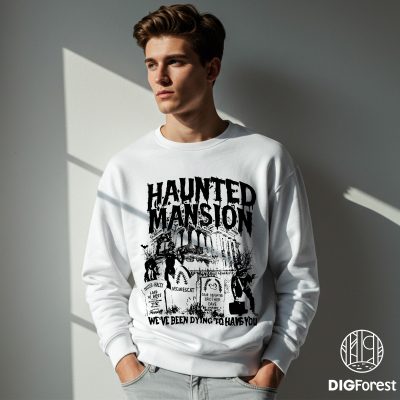 Retro Haunted Mansion PNG – Disney Spooky Season PNG, Madam Leota PNG, Halloween Family PNG