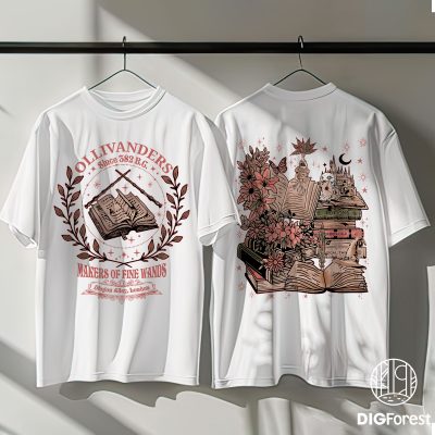 Ollivanders Wand Shop PNG – Vintage Wizard PNG, Magic Book PNG, Potter Fan Gift PNG, Cozy Witchy PNG