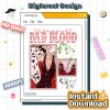 Cruella Bad Blood PNG – Dalmatian Dog PNG, Villain Fashion PNG, Vintage Disney Inspired PNG, Bad Girl Aesthetic PNG