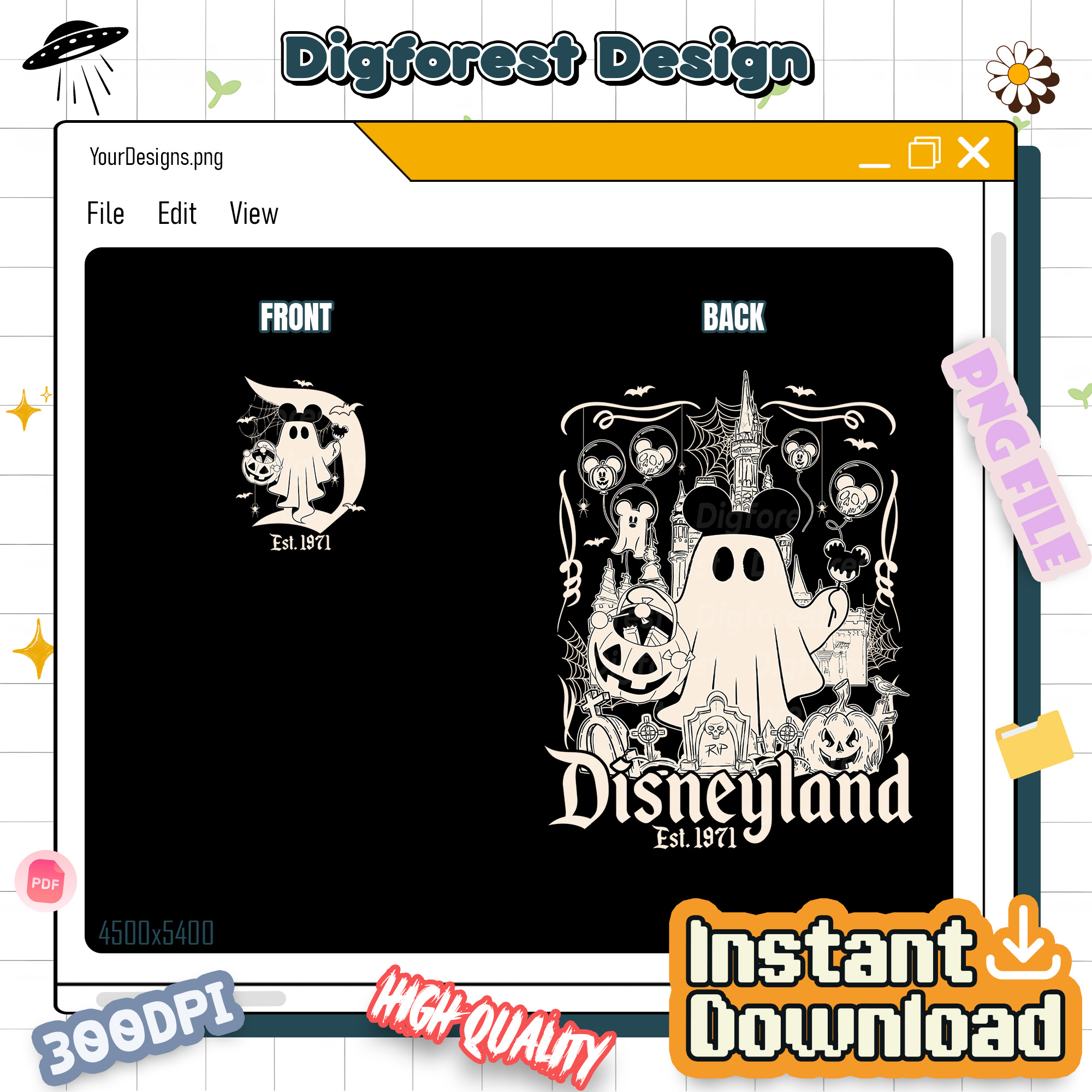 Vintage Disney Mickey Ghost PNG – Disneyworld 1971 PNG, Halloween Party PNG, Disneyland Family PNG Vintage Disney Mickey Ghost PNG – Disneyworld 1971 PNG, Halloween Party PNG, Disneyland Family PNG