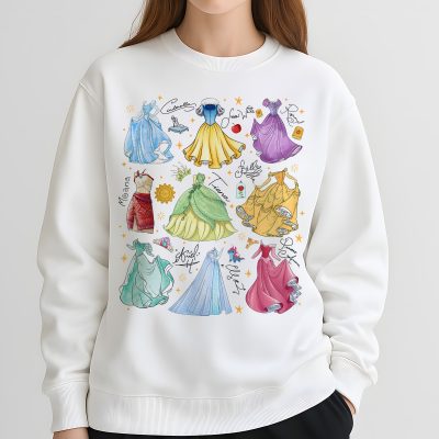 Retro Watercolor Disneyland Princess Dress PNG – Aurora Ariel Belle Cinderella Tiana PNG, Girls Trip PNG Retro Watercolor Disneyland Princess Dress PNG – Aurora Ariel Belle Cinderella Tiana PNG, Girls Trip PNG