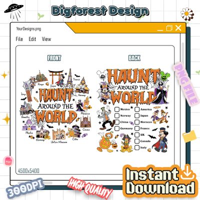 Disneyland Epcot Halloween PNG – Haunt Around The World PNG, Mickey's Not So Scary 2025 PNG, Epcot Park Halloween